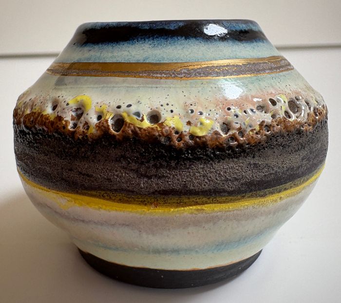 Gold and Black Pinch Pots