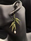 Silk Earrings - Bamboo