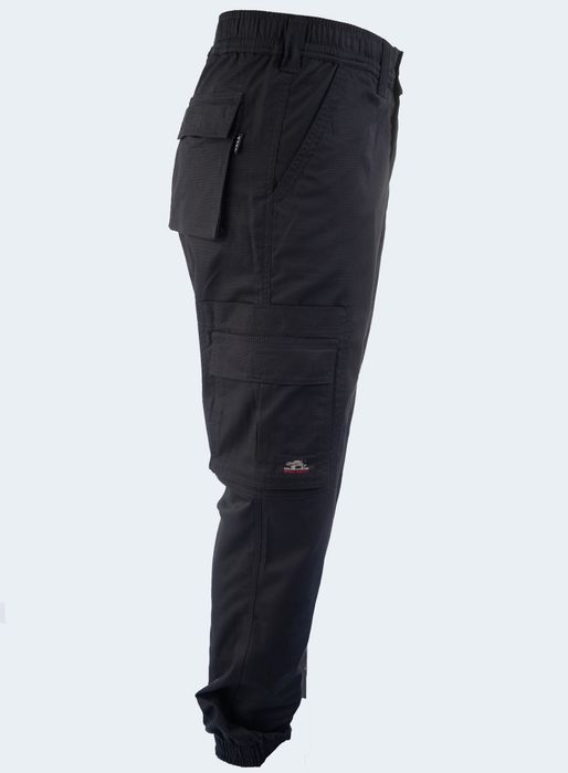 Wild Rhino Black Cargo Trousers