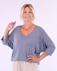 Modal Blend Sparkle V Neck Top