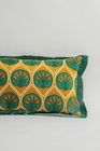 Mustard Embroidered & Tufted Cushion with filler