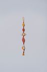 Hand-Painted Wooden Boho Wall Hanging with Tassels