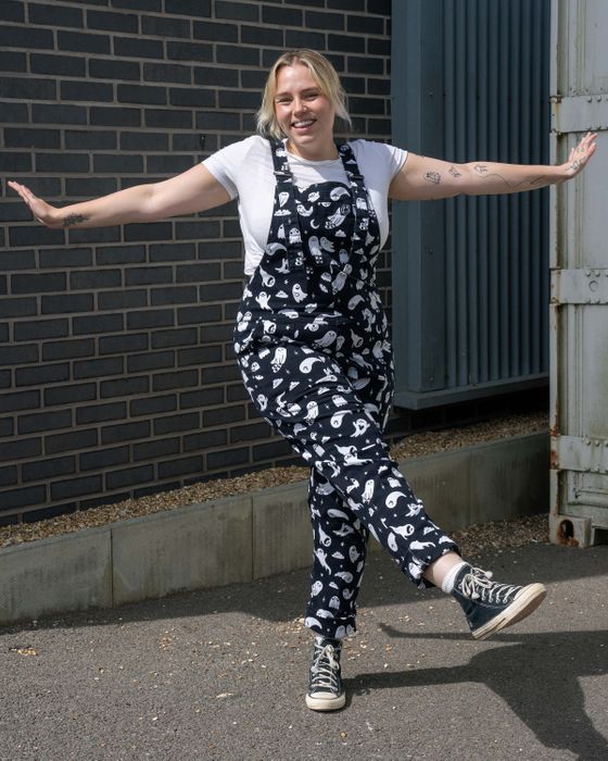 Rebel Romance Ghosties Stretch Twill Dungarees