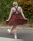 Rebel Romance Strawberry Field Stretch Flared Pinafore