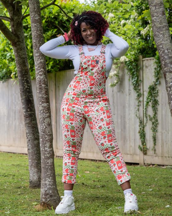 Rebel Romance Strawberry Picnic Dungarees