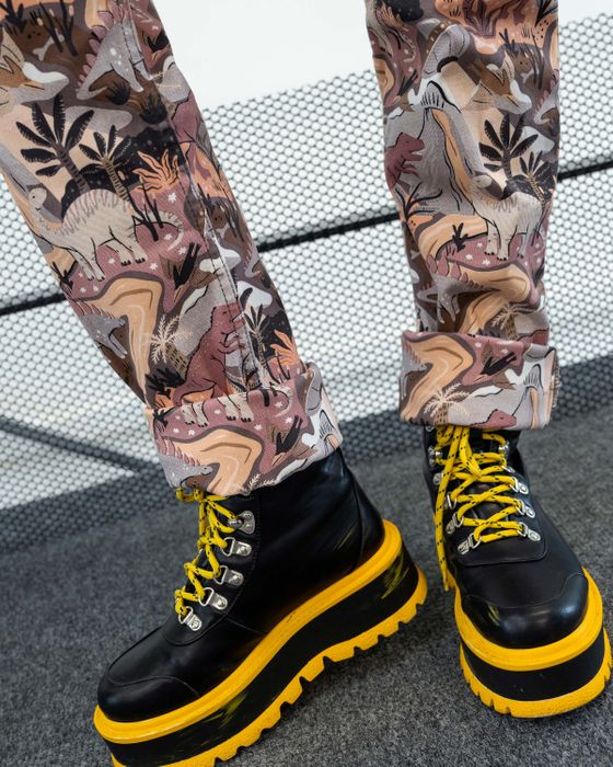 Rebel Romance Charity Print Dinoverse Stretch Dungarees