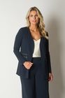Blazer with Decorative Zip Pockets
