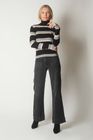 Striped Ribbed Turtleneck Jumper