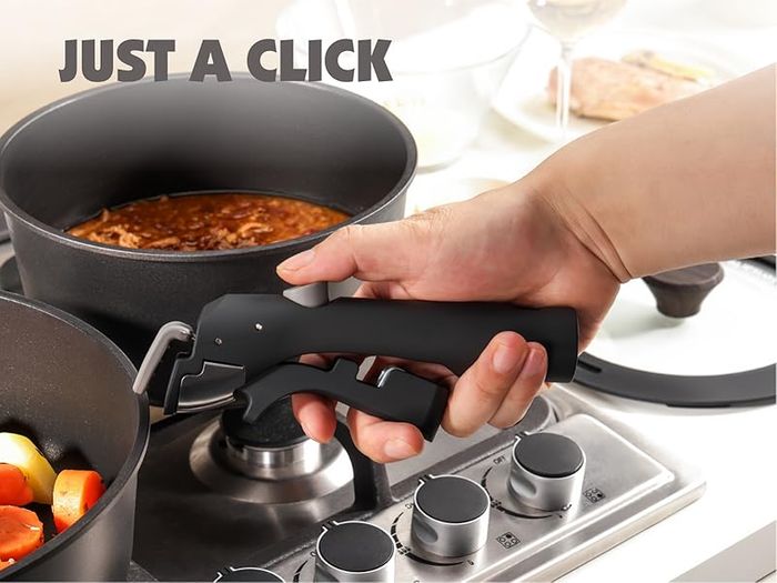 Sensarte Detachable Handle Nonstick Pots s and Pans Set - Black