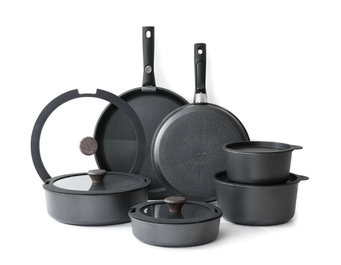 Sensarte Detachable Handle Nonstick Pots s and Pans Set - Black