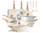 Sensarte DuraMax - Ceramic Nonstick Pots and Pans Set - White