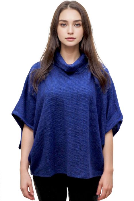 Rainbow Fleck Soft Knit Poncho