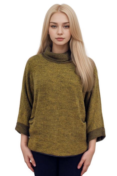 Rainbow Fleck Soft Knit Poncho