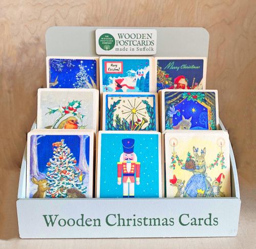 WOODEN POSTCARDS + WOODEN STAND