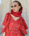 Red butterfly tropical Maxi dress
