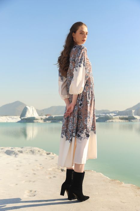 Cocoa floral tier Midi dress