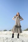 Delicate mocha tier Maxi dress