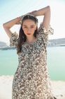 Delicate mocha tier Maxi dress