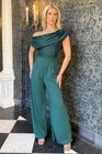 Venice jumpsuit in forest sparkle & forest