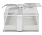 Acrylic Gift Box With Clear Lid and Ribbon (Sizes & Colors Available)