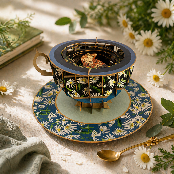 A cup of tea pop up card