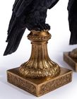 Pair of Raven Candle Holders on Ornate Gold Base