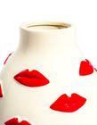 Large Multi Red Lips Vase