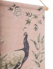 Peacock Dusky Pink Floral Wall Hanging Canvas Print
