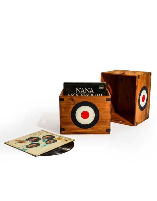 Set of 2 Antiqued Wooden 