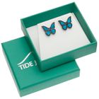 TJ991 Blue morpho butterfly necklace