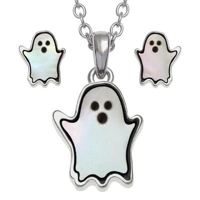 TY2003 Ghost necklace & Stud earrins