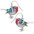 TJ590 Robin necklace & stud earrings