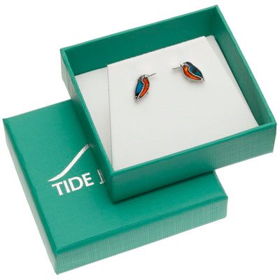 TJ588 Kingfisher necklace & earring stud set