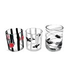 Hand painted Christmas glass tumbler