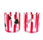 Hand painted Christmas glass tumbler