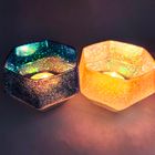 Handmade Glittery Glass Tea Light Holder