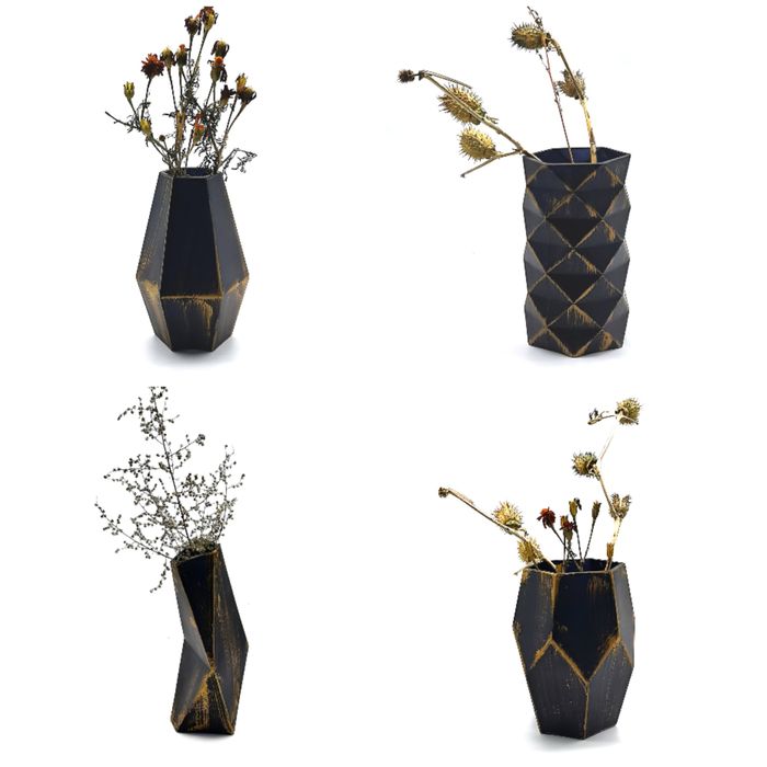 Hand painted glass vase
