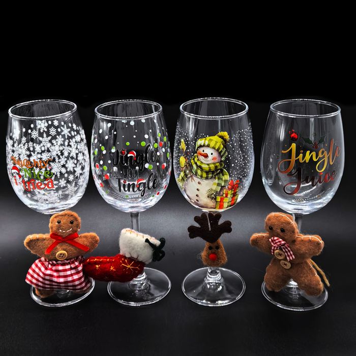 Hand painted wine glasses