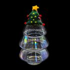 Iridescent glass Christmas tree container
