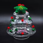 Iridescent glass Christmas tree container