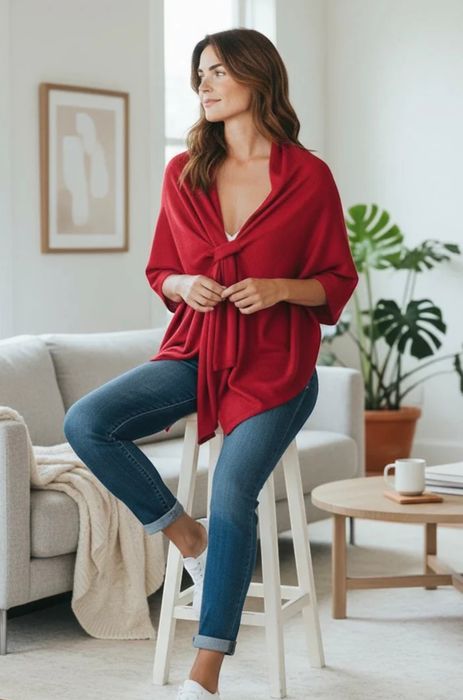 Women’s Soft Knit Wrap Poncho