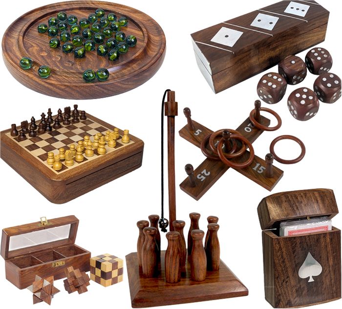 Traditional Hardwood Wooden Games