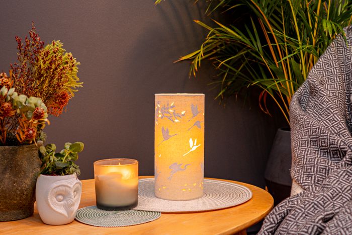 Cylinder Shape Fabric Lamps