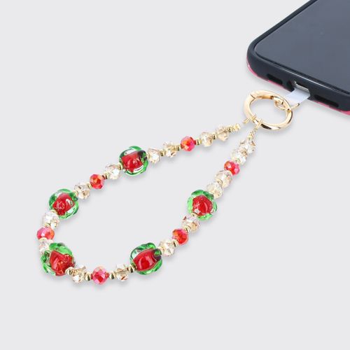 Beaded Glass Phone Strap - Multi