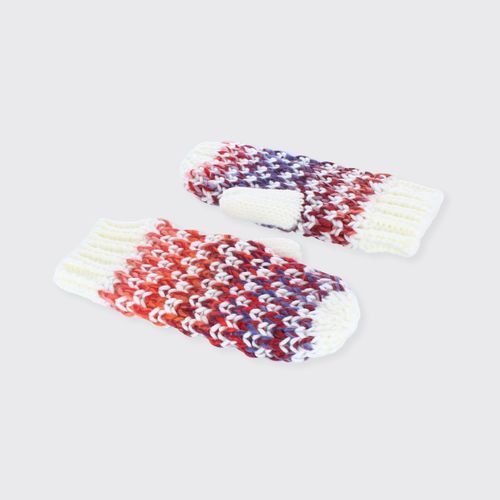 Nicole Mittens - Red Multi & Cream
