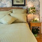 Melbury Bedspread Collections - French Grey and Olive Green