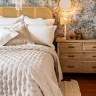 Portofino Peachskin Bedspread Collection - Pink and Oatmeal