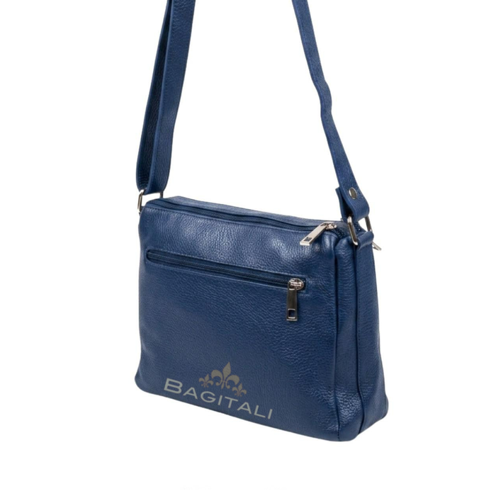 M594 Italian Genuine Leather Multi Compartment Crossbody Bag