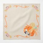 Lobster Dinner Embroidered Napkin Pair, Crab Border (SKU: LDN1)