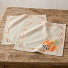 Lobster Dinner Embroidered Napkin Pair, Crab Border (SKU: LDN1)
